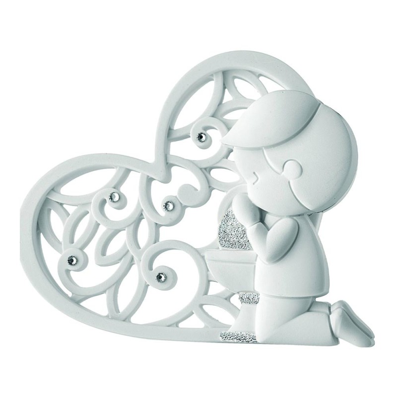 Bongelli Preziosi Cuore Comunione Bimbo 9x11 cm - Bomboniera e Oggetto Sacro Artigianale