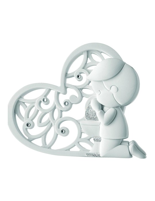 Bongelli Preziosi Cuore Comunione Bimbo 9x11 cm - Bomboniera e Oggetto Sacro Artigianale