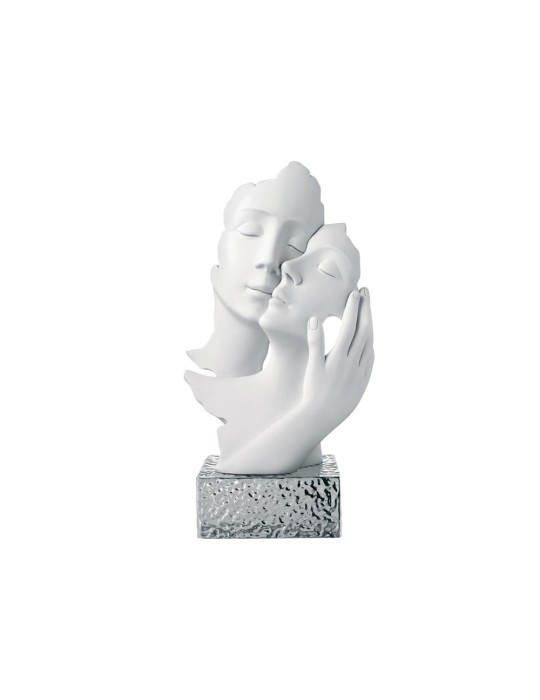 SCULTURA FACE MANO H17 BASE ARGENTO