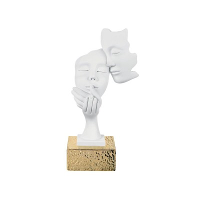 SCULTURA FACE COPPIA H. 28
