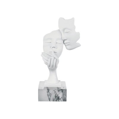 SCULTURA FACE COPPIA H. 28