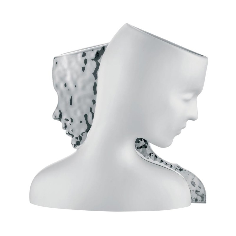 Vaso Visi 32x30 Bianco/Argento Bongelli Preziosi – Design Moderno Artistico