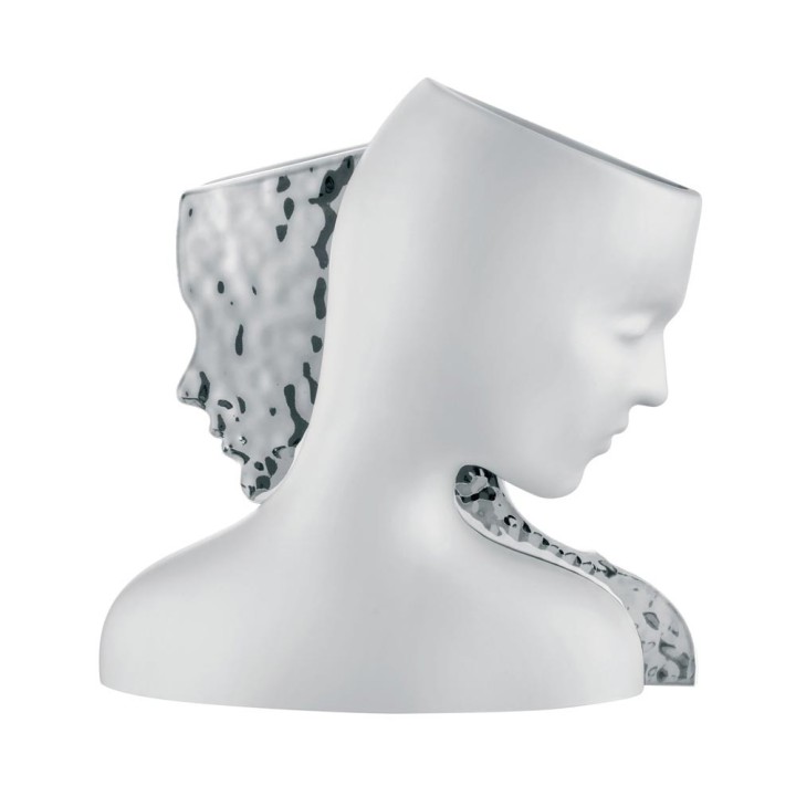 Bongelli Preziosi Vaso Visi bianco e argento