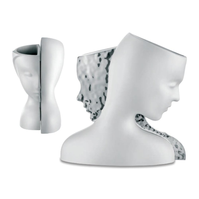 Vaso Visi 32x30 Bianco/Argento Bongelli...