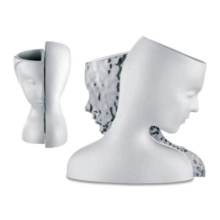 Bongelli Preziosi Vaso Visi bianco e argento