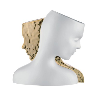VASO VISI 32X30 BIANCO/ORO
