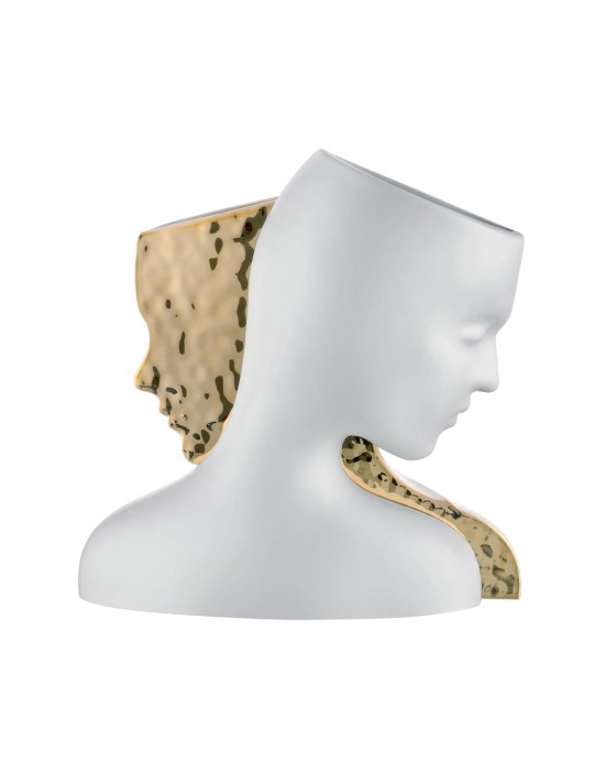 VASO VISI 32X30 BIANCO/ORO