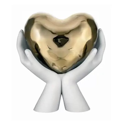 SCULTURA MANI CUORE 31X27