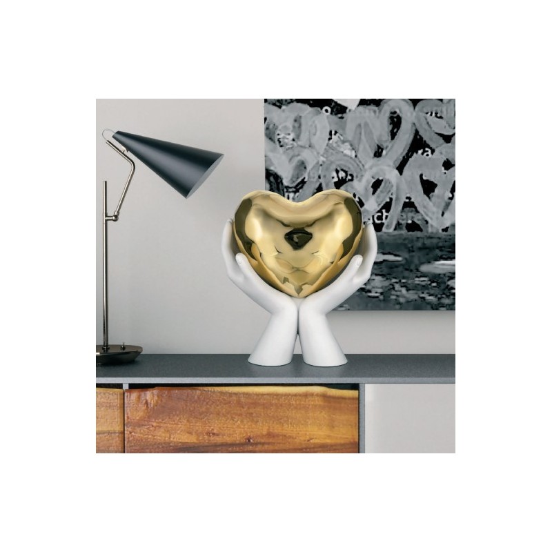 SCULTURA MANI CUORE 31X27