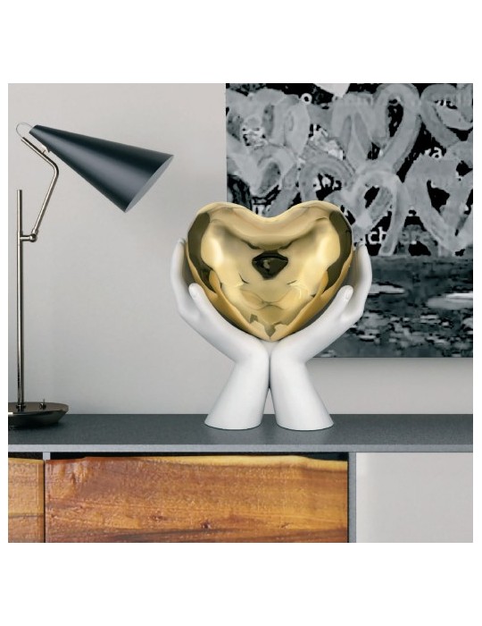 SCULTURA MANI CUORE 31X27