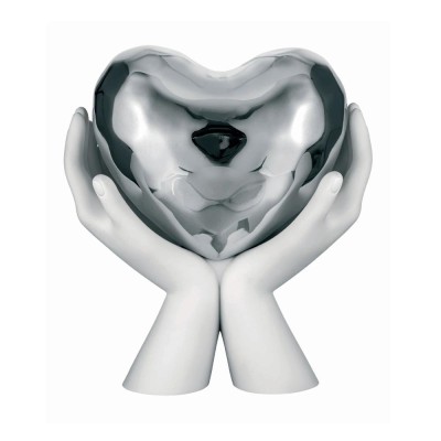 SCULTURA MANI CUORE 31X27