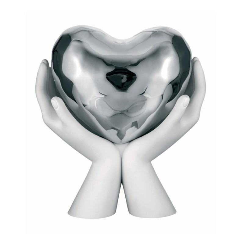 SCULTURA MANI CUORE 31X27