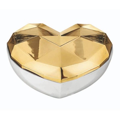SCATOLA CUORI DESIGN ORO/BIANCO