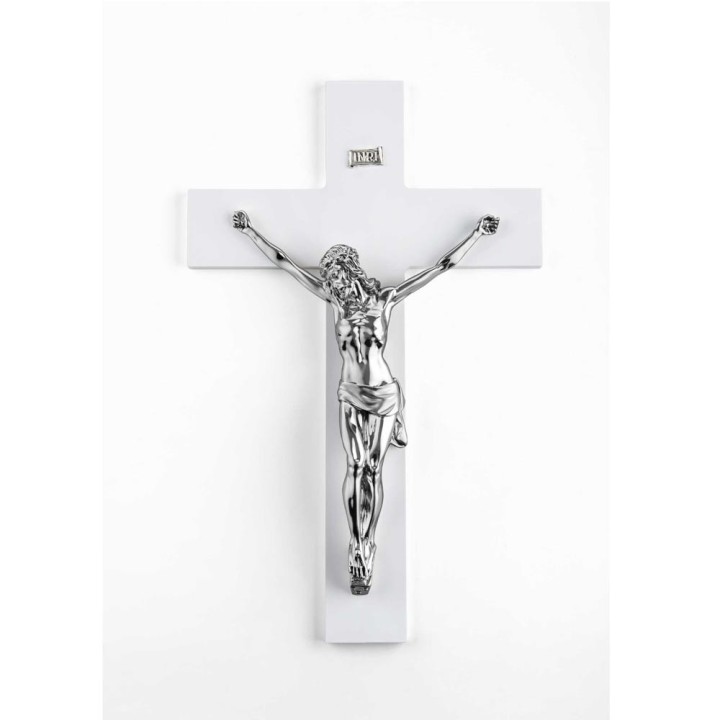 Bongelli Preziosi Cristo classico argento e bianco
