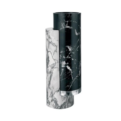 VASO MARMO GR H.35 ARGENTO