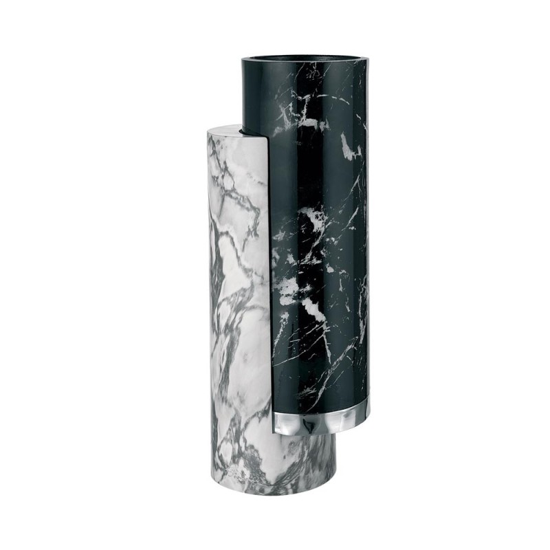 VASO MARMO GR H.35 ARGENTO