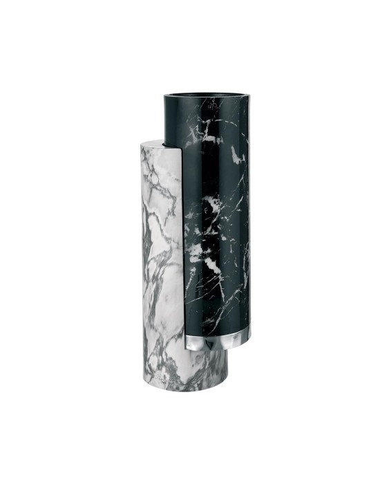 VASO MARMO GR H.35 ARGENTO