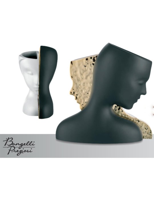 VASO VISI 32X30 NERO-BIANCO/ORO