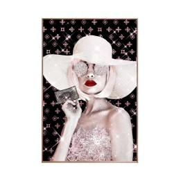 Casa & Cadeaux Quadro donna con fiori 80 × 120 cm
