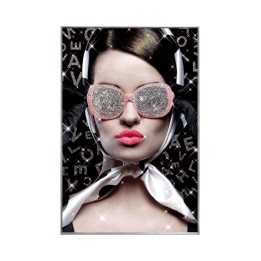 Casa & Cadeaux Quadro donna con occhiali 80 × 120 cm