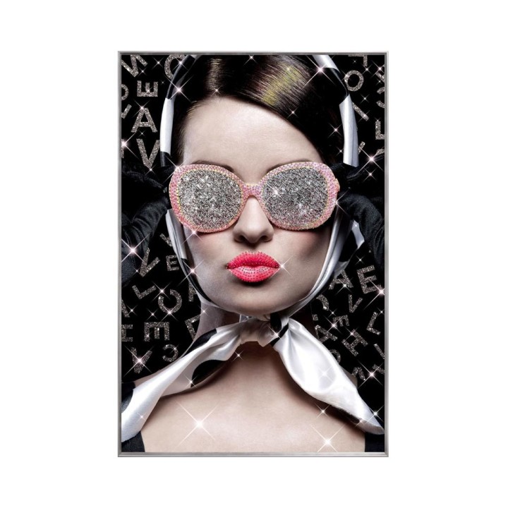 Casa & Cadeaux Quadro donna con occhiali 80 × 120 cm