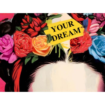 MURAL FRAMED FRIDA KALO 80X120 2