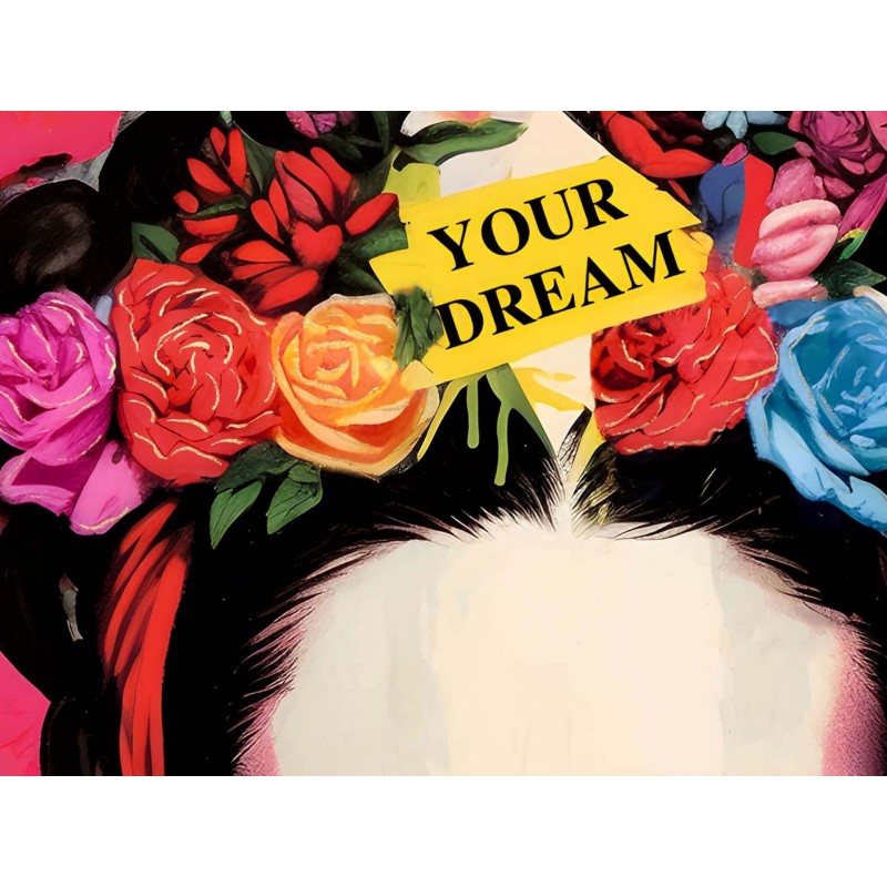 MURAL FRAMED FRIDA KALO 80X120