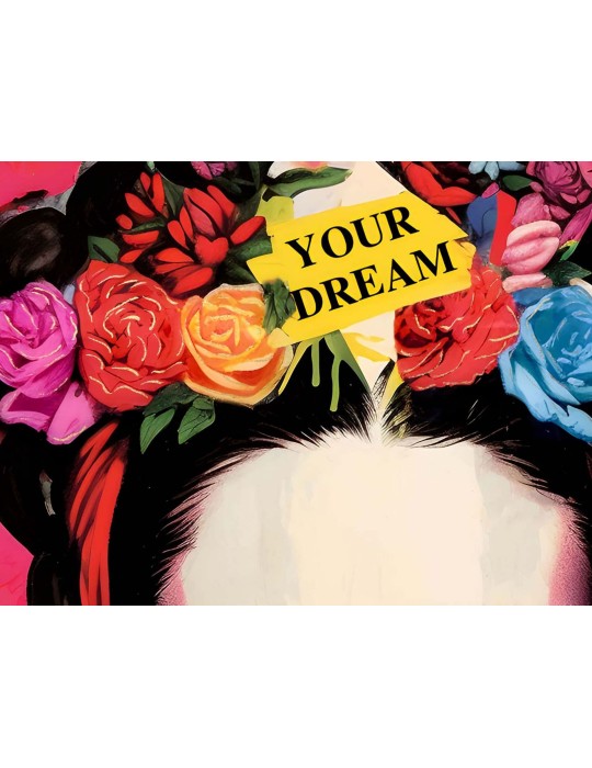 MURAL FRAMED FRIDA KALO 80X120