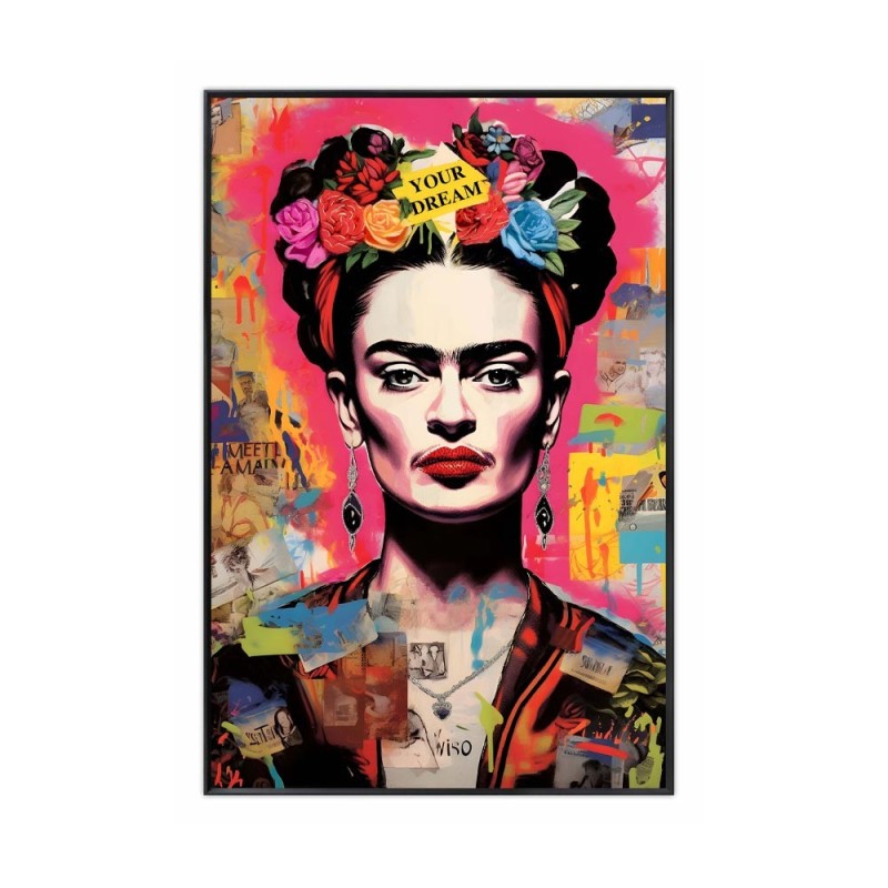 MURAL FRAMED FRIDA KALO 80X120