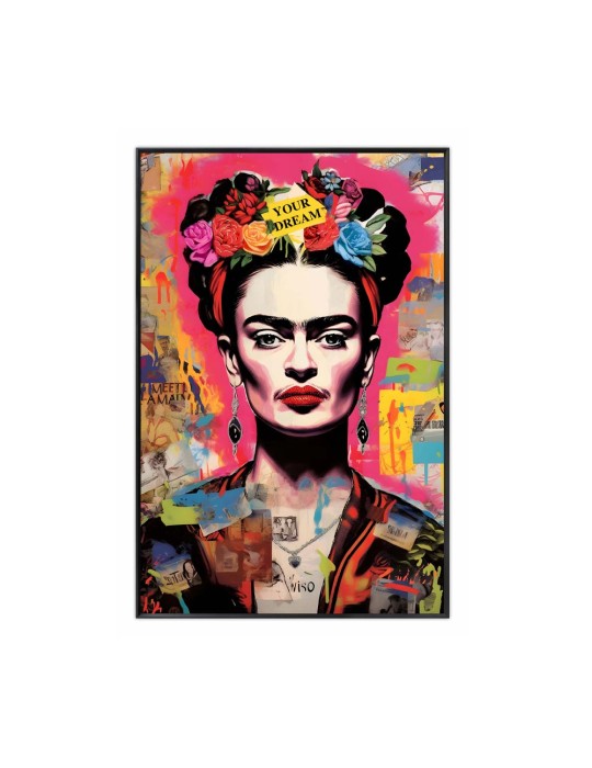 MURAL FRAMED FRIDA KALO 80X120