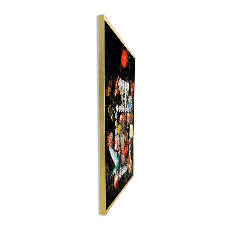 MURAL FRAME DIAMANT FLACON WITH FLOWERS 90X120