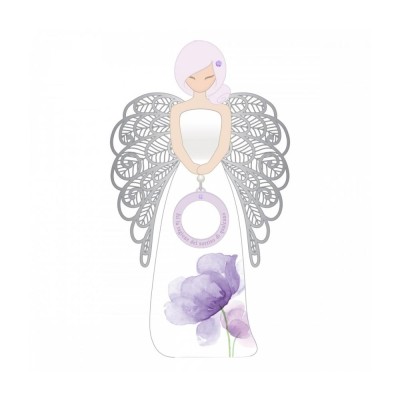 Enesco You Are an Angel angelo con ciondolo viola H15.5cm