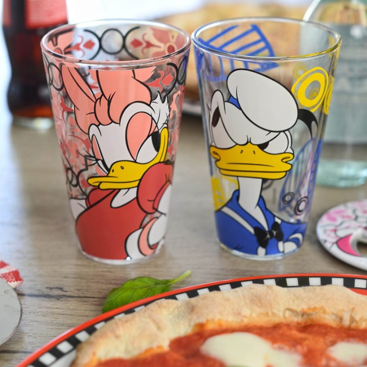 Egan Set di 2 bicchieri Disney Paperino e Paperina da 310 ml