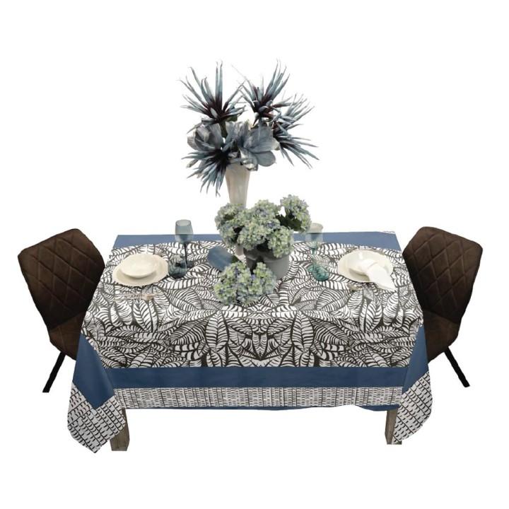 Enne Design Tovaglia Bogotà variante azzurra 150 × 250 cm
