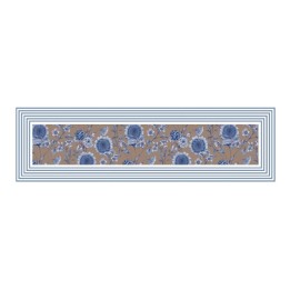 Enne Design Runner Montmartre variante blu 50 × 150 cm