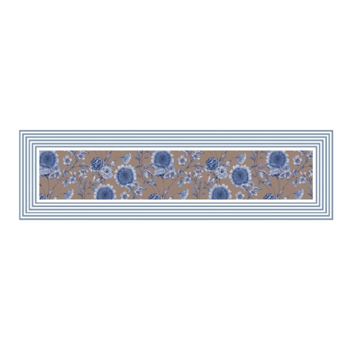 Enne Design Runner Montmartre variante blu 50 × 150 cm