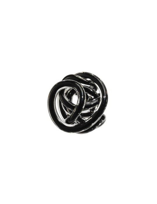 Il Nodo dell’Amore Nero Ø 8 cm Onlylux in Vetro Artistico