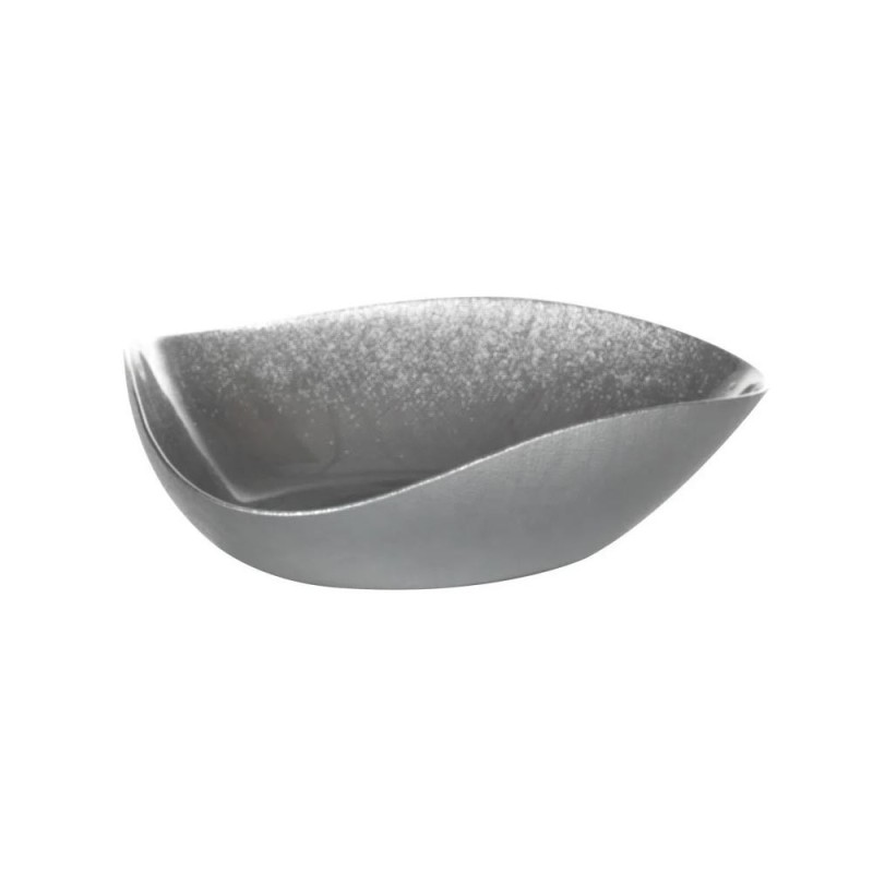 Centrotavola 33 cm Grigio Argento Glitter Onlylux Nicchio | Vetro Soffiato Artigianale