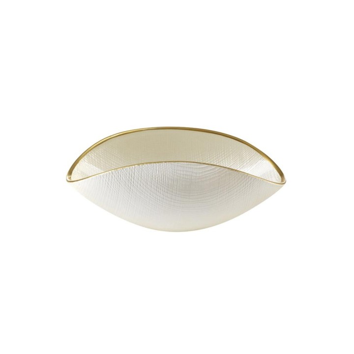 Onlylux Coppetta Burano bianco perla con bordi 20 × 12 cm