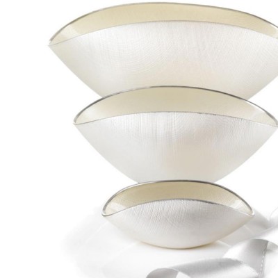 Centrotavola Burano 38x11 cm Perla Filo Platino Onlylux |... 2