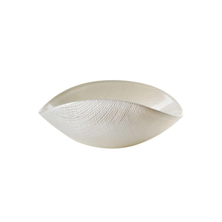 Onlylux Coppetta Burano bianco perla con filo 20 × 12 cm