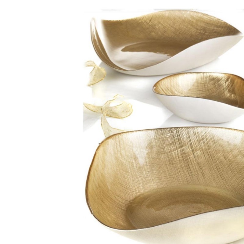 Centrotavola Nicchio Corda e Oro Onlylux in...