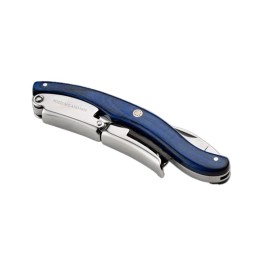 Pozzi Milano Apribottiglie blu con manico in pakkawood