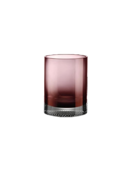 SET 6 BICCH 350ML VETRO PUNTINATO COLOR BOX VIOLA