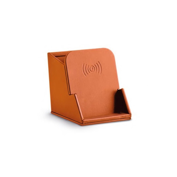 Pozzi Milano Portapenne con caricatore wireless arancio