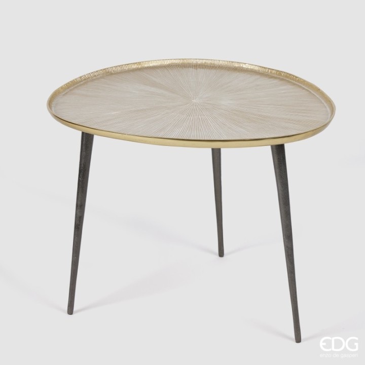 EDG Enzo De Gasperi Tavolino Righe 45 × 60 cm alto 45 cm