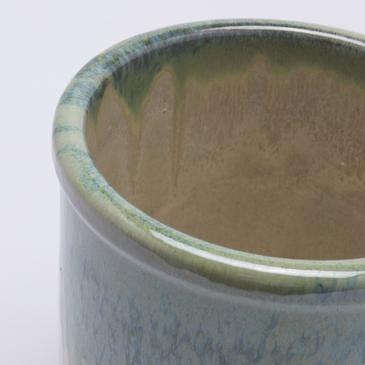 EDG Vaso Glaze cilindro in ceramica smaltata 18 × 18 cm