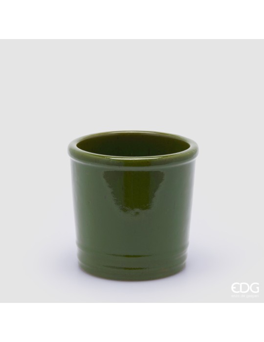 Vaso Cachepot in Ceramica Glaze Cilindro H18...