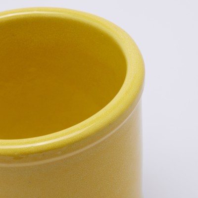 Vaso Cilindrico Glaze H18 cm in Ceramica Gialla Made in... 2