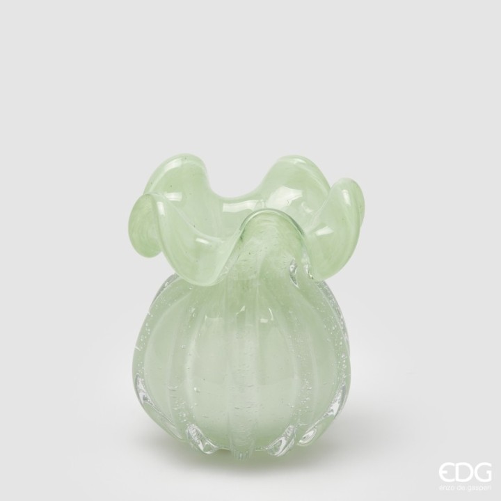EDG Enzo De Gasperi Vaso Sacchetto verde alto 14 cm